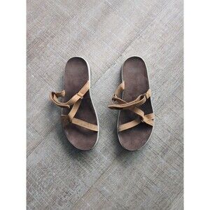 Teva Elzada Slide Sandal Size 8 Pecan Suede Leather Women Comfort NWOT